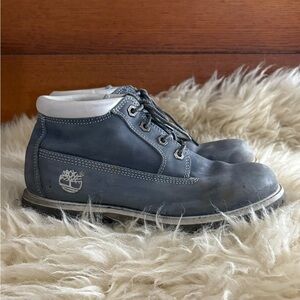 Timberland Blue Suede Hiking Boots Waterproof Sz 8